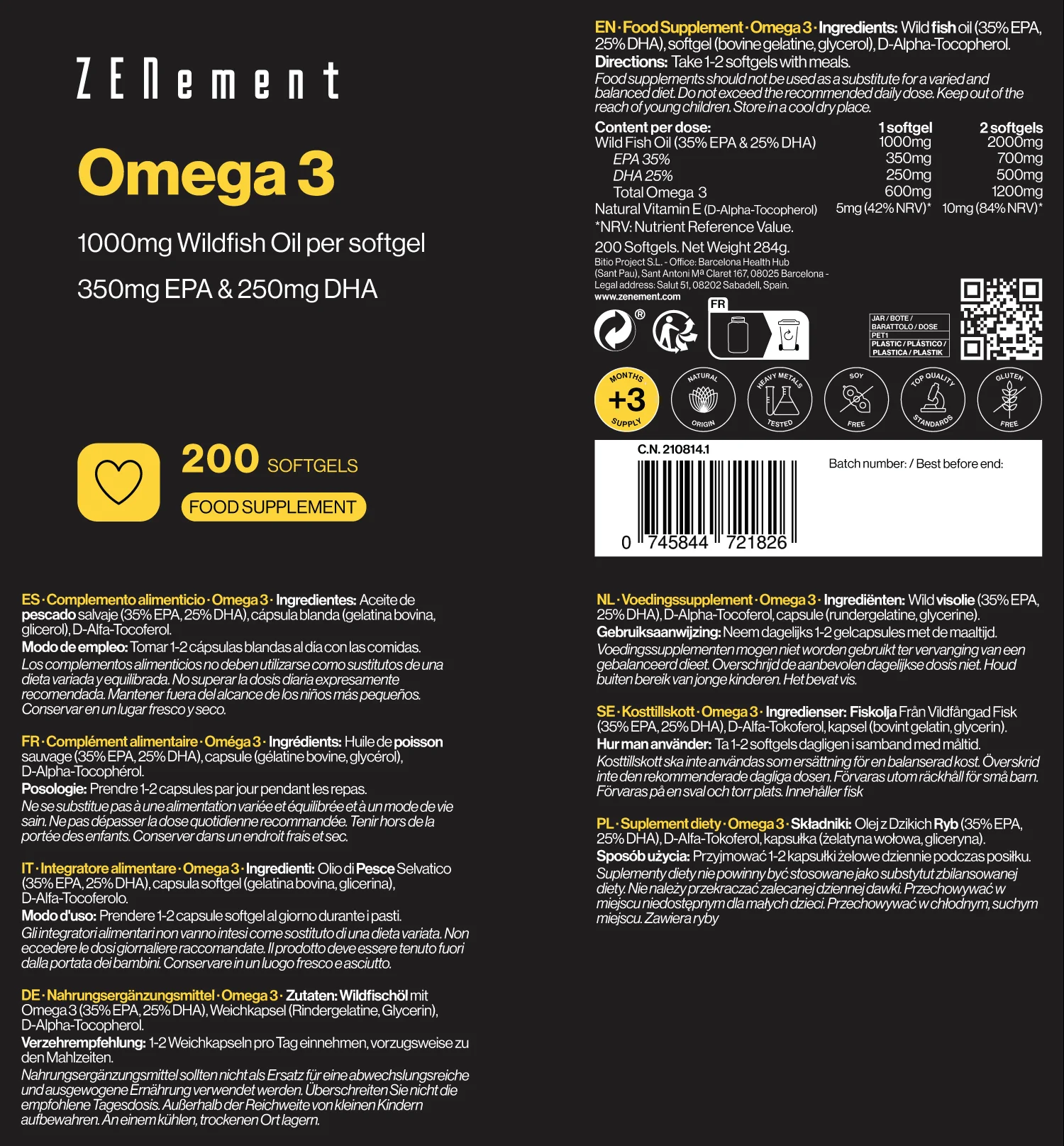 OMEGA 3 200 - ZENEMENT - Imagen 4