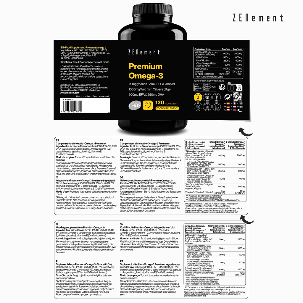 OMEGA 3 PREMIUM - ZENEMENT - Imagen 5