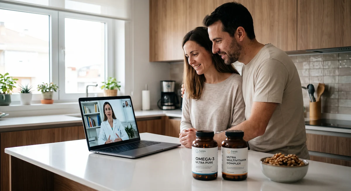 Pareja en consulta de Nutrición Fertilidad en Santander